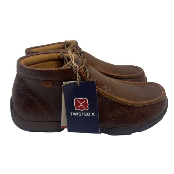 Twisted X Mens Moc Toe Chukka Brown Leather Size 13 W - Picture 1 of 9